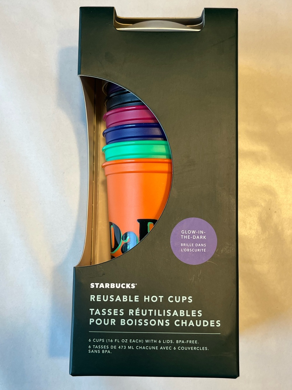 Starbucks Halloween 2020 Glow in Dark Hot Cups Set of 6